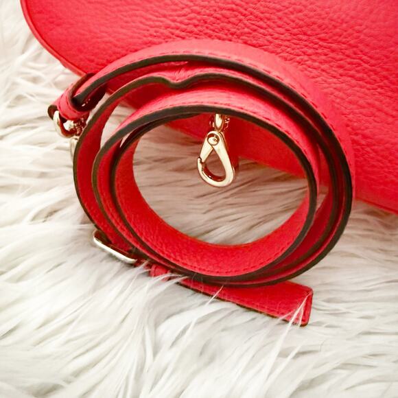 KATE SPADE | Jackson Stoplight (Red) Medium Saddle Flap Satchel Bag Crossbody - Picture 4 of 11